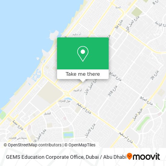 GEMS Education Corporate Office map