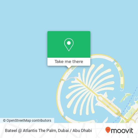 Bateel @ Atlantis The Palm map