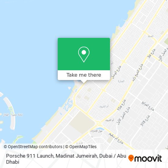 Porsche 911 Launch, Madinat Jumeirah map