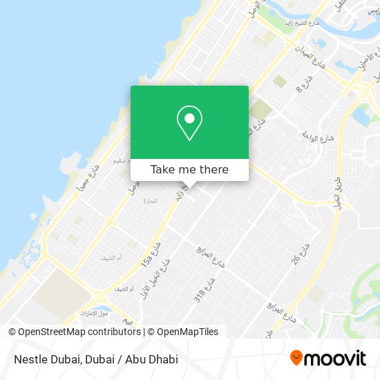 Nestle Dubai map