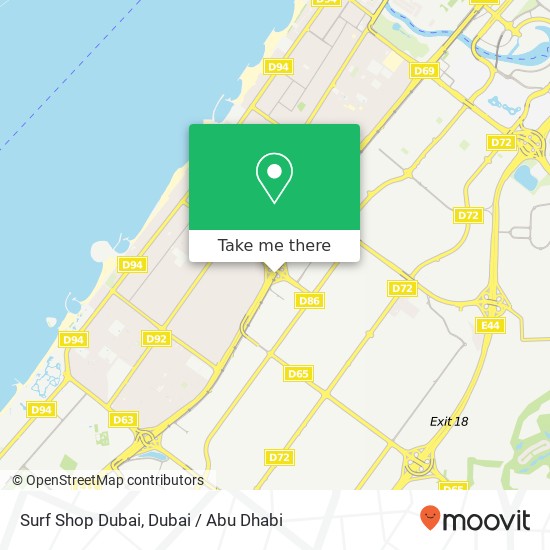 Surf Shop Dubai map