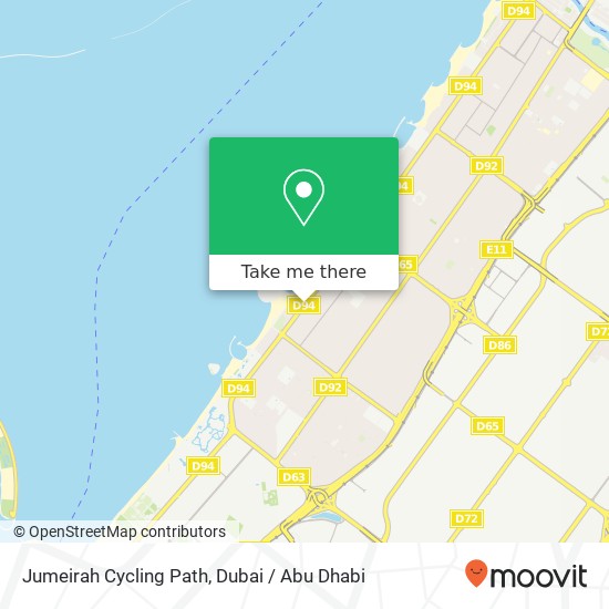 Jumeirah Cycling Path map