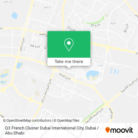 Q3 French Cluster Dubai International City map