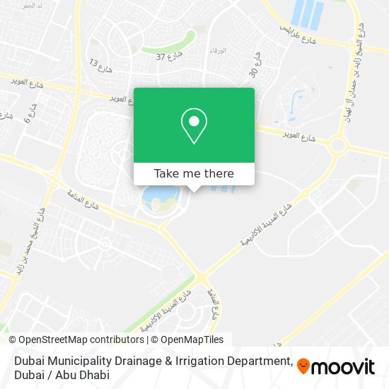 Dubai Municipality Drainage & Irrigation Department map