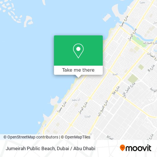 Jumeirah Public Beach map