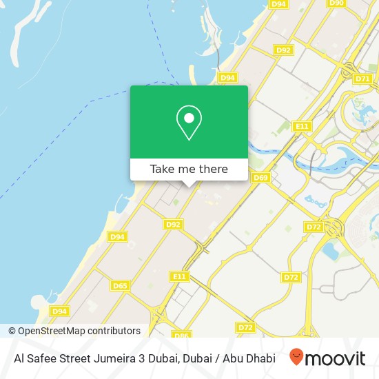 Al Safee Street Jumeira 3 Dubai map