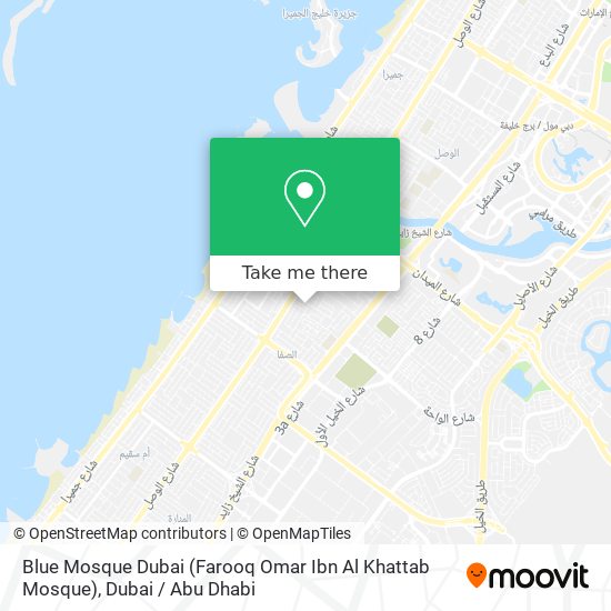 Blue Mosque Dubai (Farooq Omar Ibn Al Khattab Mosque) map