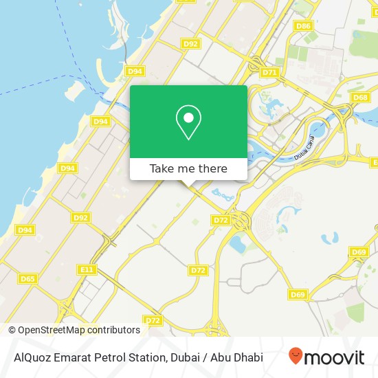 AlQuoz Emarat Petrol Station map