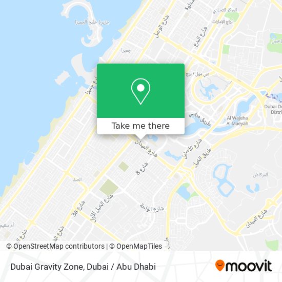 Dubai Gravity Zone map