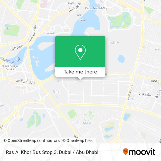 Ras Al Khor Bus Stop 3 map