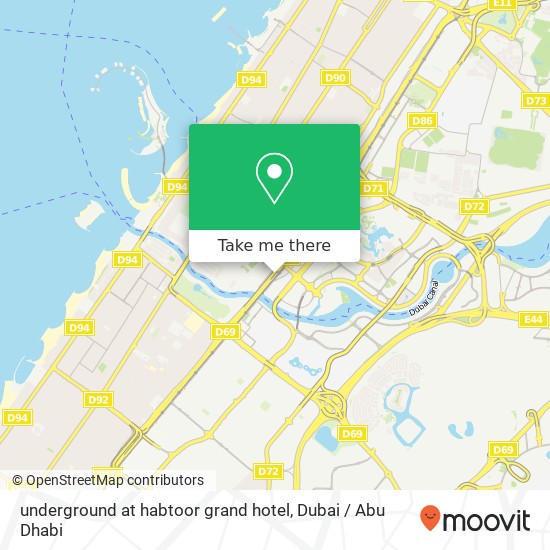 underground at habtoor grand hotel map