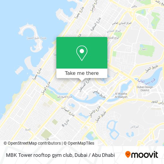 MBK Tower rooftop gym club map