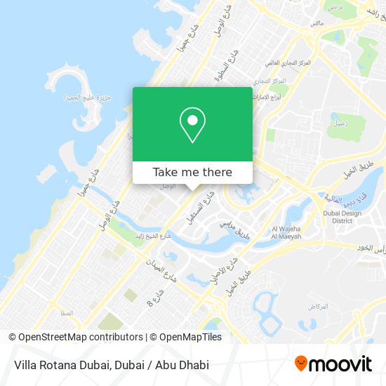 Villa Rotana Dubai map