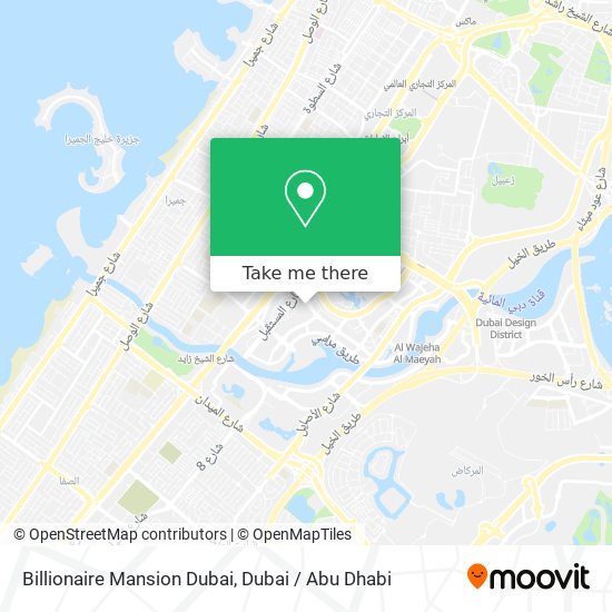 Billionaire Mansion Dubai map