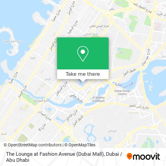 The Lounge at Fashion Avenue (Dubai Mall) map