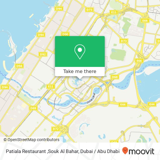 Patiala Restaurant ,Souk Al Bahar map