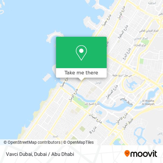 Vavci Dubai map