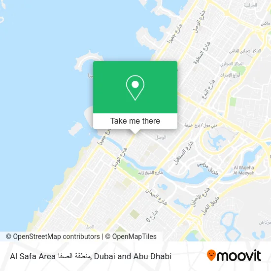 Al Safa Area منطقة الصفا map