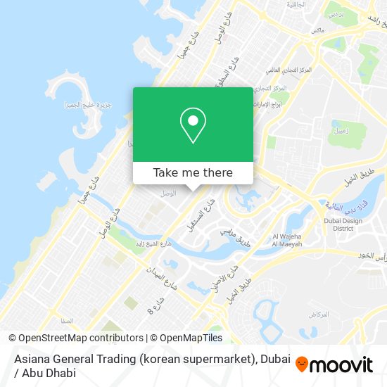 Asiana General Trading (korean supermarket) map