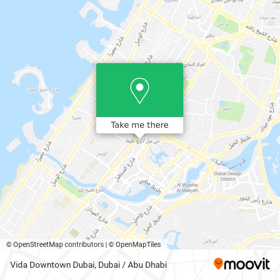 Vida Downtown Dubai map