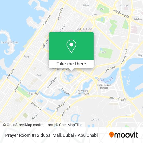 Prayer Room #12 dubai Mall map