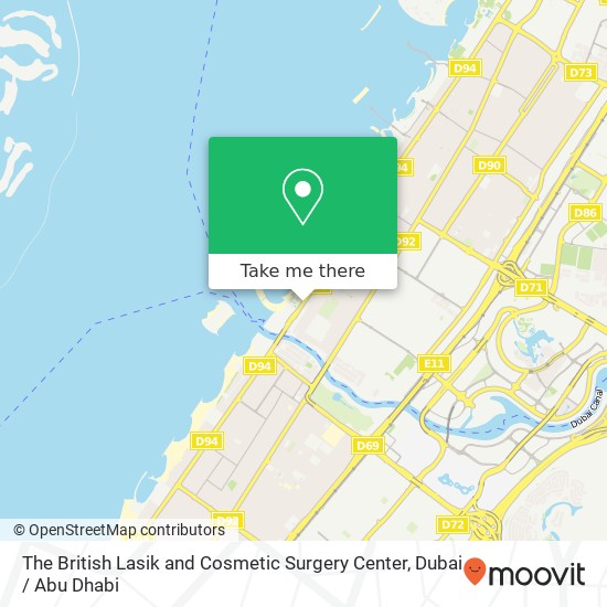 The British Lasik and Cosmetic Surgery Center map