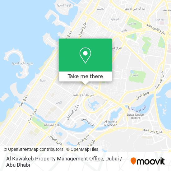 Al Kawakeb Property Management Office map