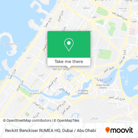 Reckitt Benckiser RUMEA HQ map