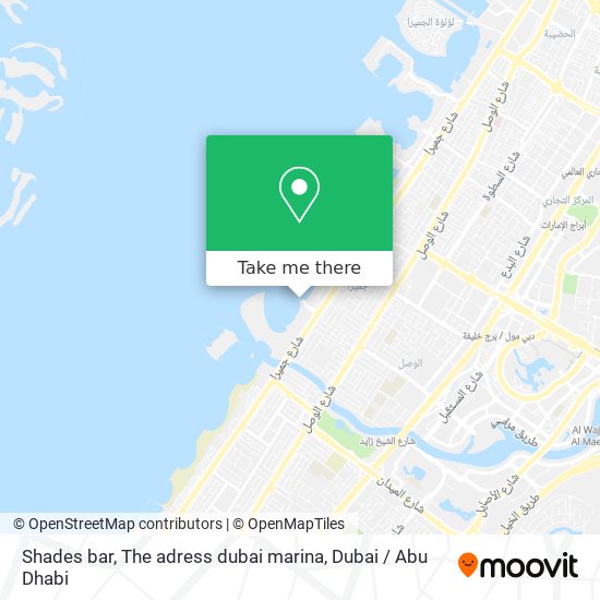 Shades bar, The adress dubai marina map