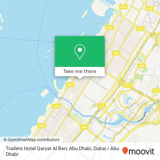 Traders Hotel Qaryat Al Beri, Abu Dhabi map