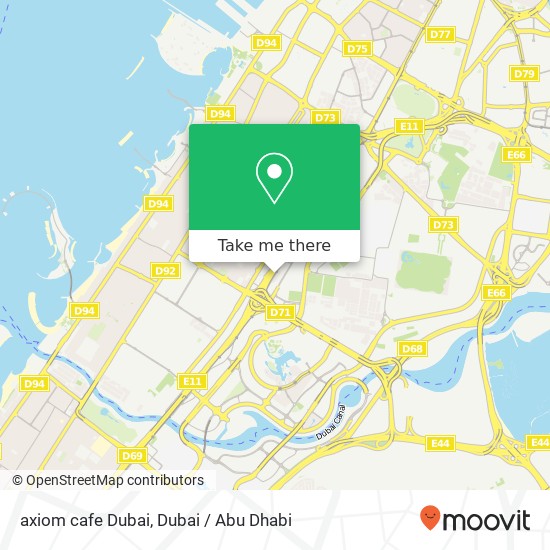 axiom cafe Dubai map