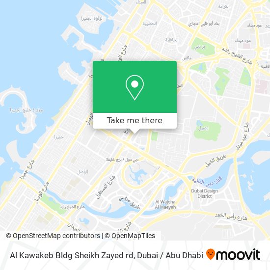 Al Kawakeb Bldg Sheikh Zayed rd map