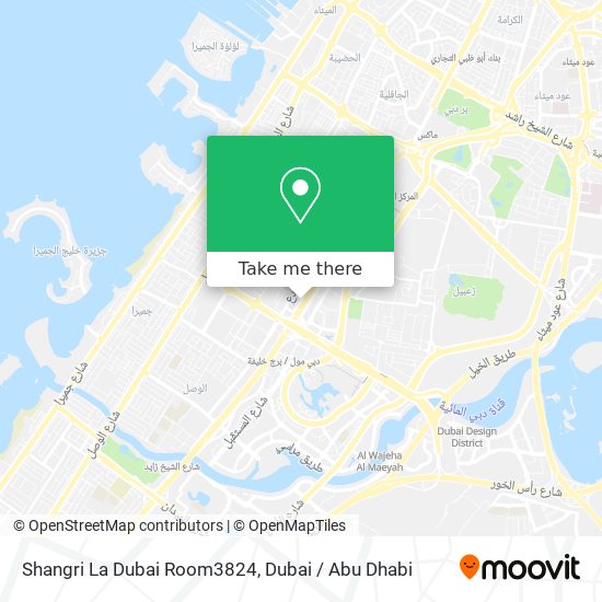 Shangri La Dubai Room3824 map