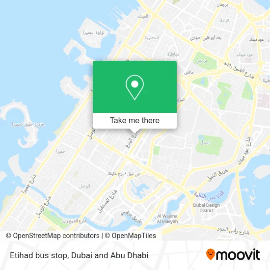 Etihad bus stop map
