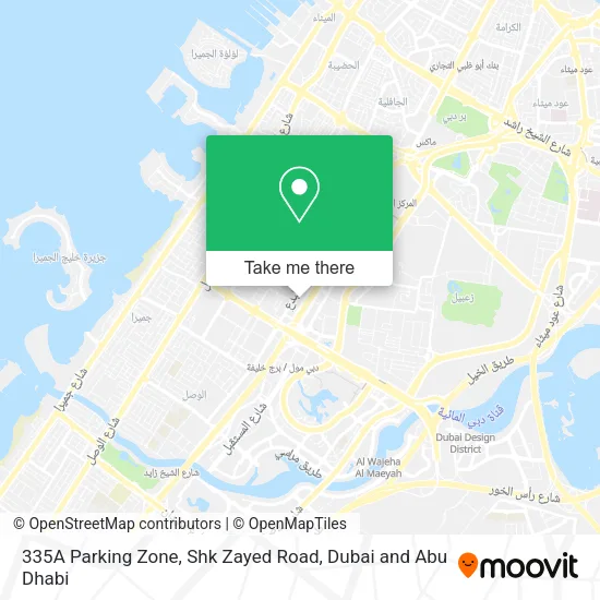 335A Parking Zone, Shk Zayed Road map