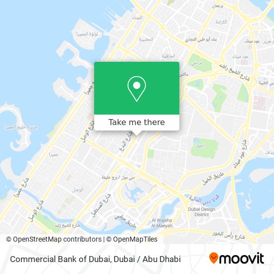 Commercial Bank of Dubai map