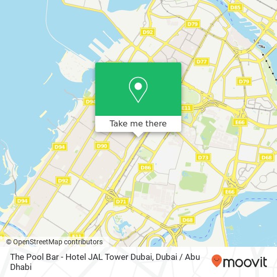 The Pool Bar - Hotel JAL Tower Dubai map