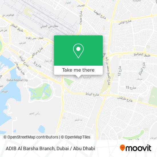 ADIB Al Barsha Branch map