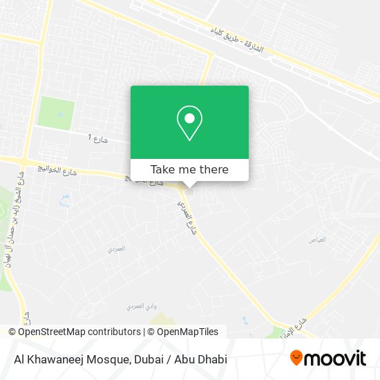 Al Khawaneej Mosque map