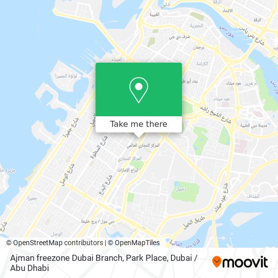 Ajman freezone Dubai Branch, Park Place map