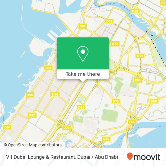 VII Dubai Lounge & Restaurant map