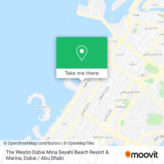 The Westin Dubai Mina Seyahi Beach Resort & Marina map