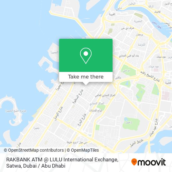 RAKBANK ATM @ LULU International Exchange, Satwa map