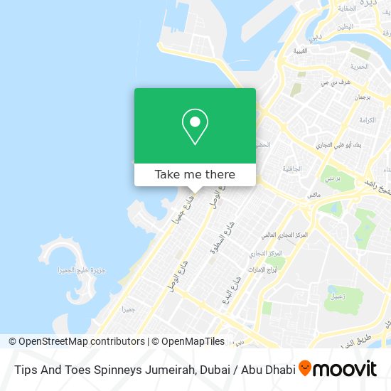 Tips And Toes Spinneys Jumeirah map