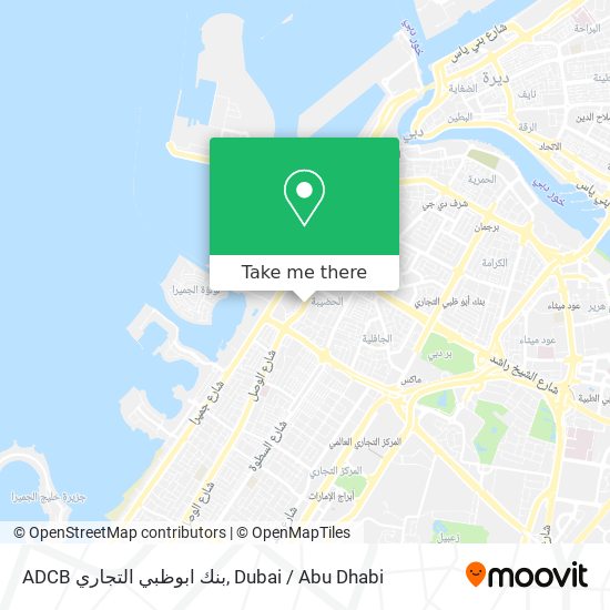 ADCB بنك ابوظبي التجاري map