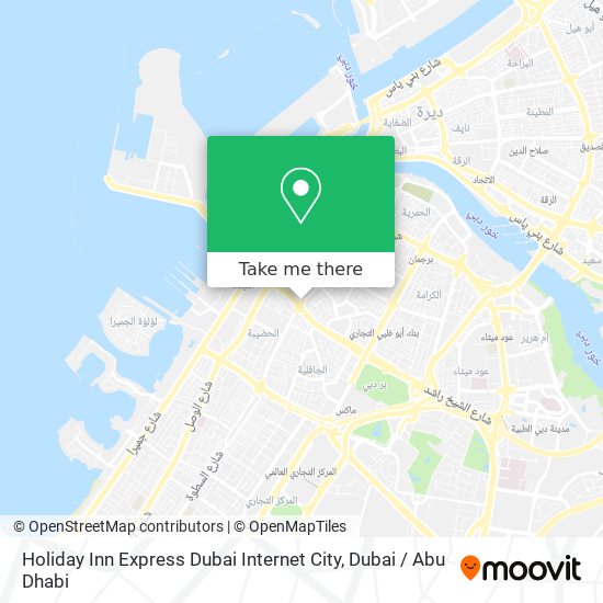 Holiday Inn Express Dubai Internet City map