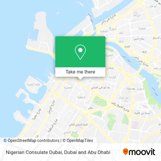 Nigerian Consulate Dubai map