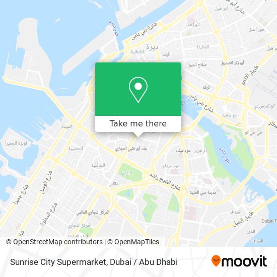 Sunrise City Supermarket map