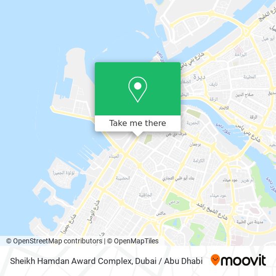 Sheikh Hamdan Award Complex map