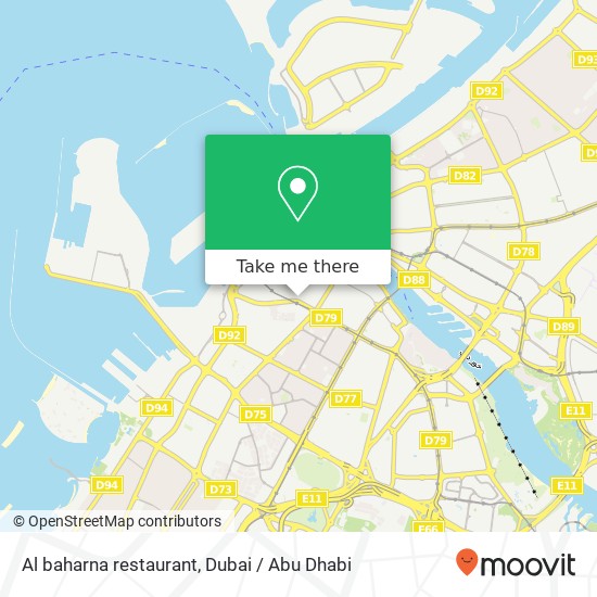 Al baharna restaurant map